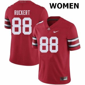 NCAA Ohio State Buckeyes Women's #88 Jeremy Ruckert Red Nike Football College Jersey FTA7245GC